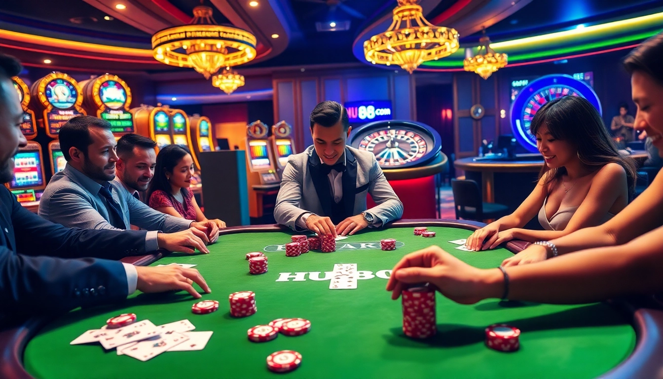 Engage with HU88 com's vibrant poker gameplay featuring thrilling action and elegant surroundings.