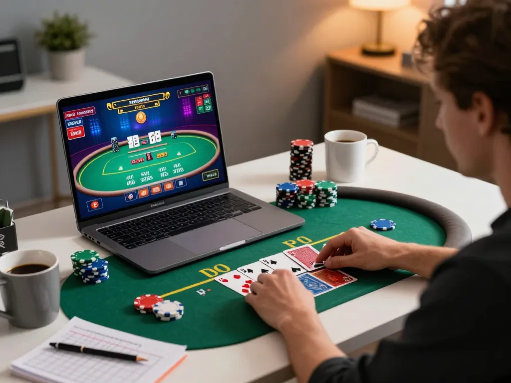 Experience exciting gameplay at 789 win online casino with vibrant poker action on screen
