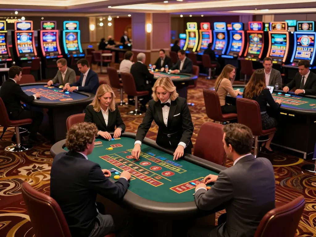 Players engaged in strategic gaming at SC88 casino, showcasing excitement and luxury atmosphere