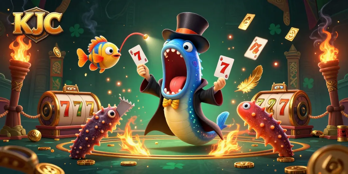 KJC showcases an epic illustration featuring whimsical underwater characters immersed in a vibrant casino scene.