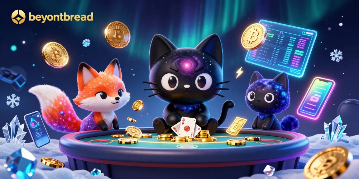 Experience the thrill at beyondbread’s cosmic casino table with sparkling game elements in action.