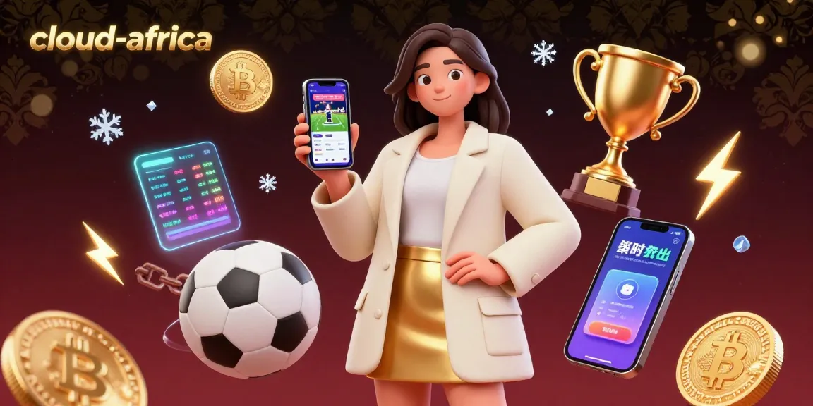 Experience sports betting excitement with cloud-africa's innovative app, showcased by a friendly Asian woman.