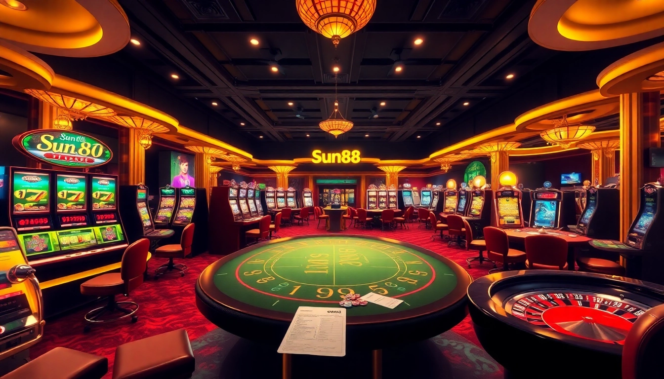 Experience thrilling games at Sun88 casino with vibrant tables and exciting betting action.
