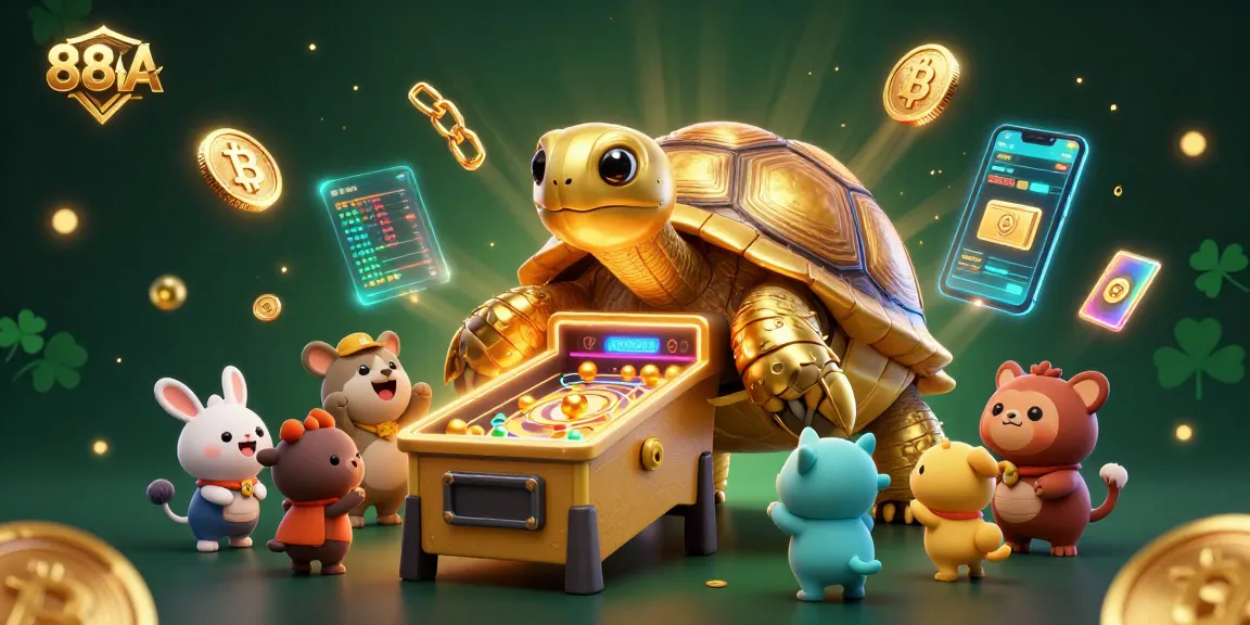 Engage in thrilling gaming at 88AA with a vibrant 3D illustration showcasing a unique casino experience.