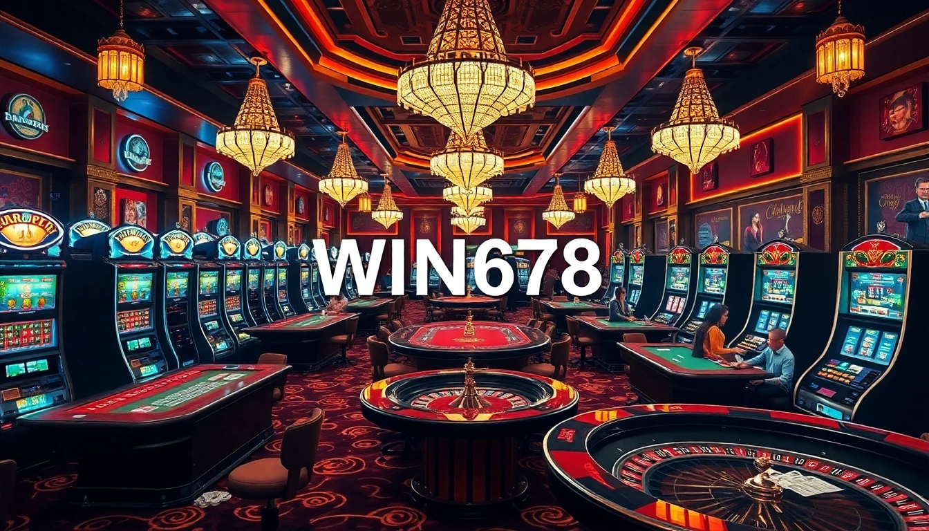 Experience the excitement of gambling at WIN678 with vibrant casino tables and thrilling action.