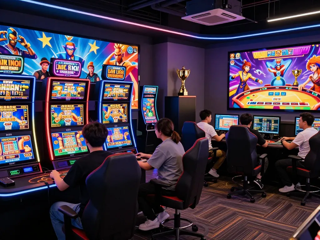 Engaging online gaming scene showcasing hướng dẫn mb66 in an energetic atmosphere.