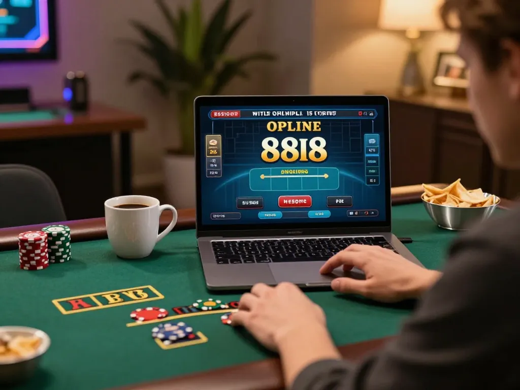 Player strategizing at an online blackjack table on 888b platform, highlighting engaging gameplay.