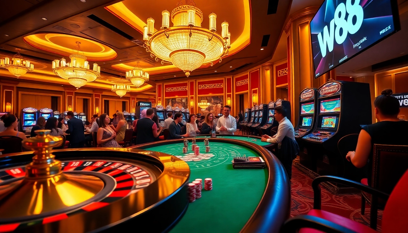 Experience the thrill of gambling at https://w88.rocks/ with vibrant tables, spinning chips, and professional dealers.