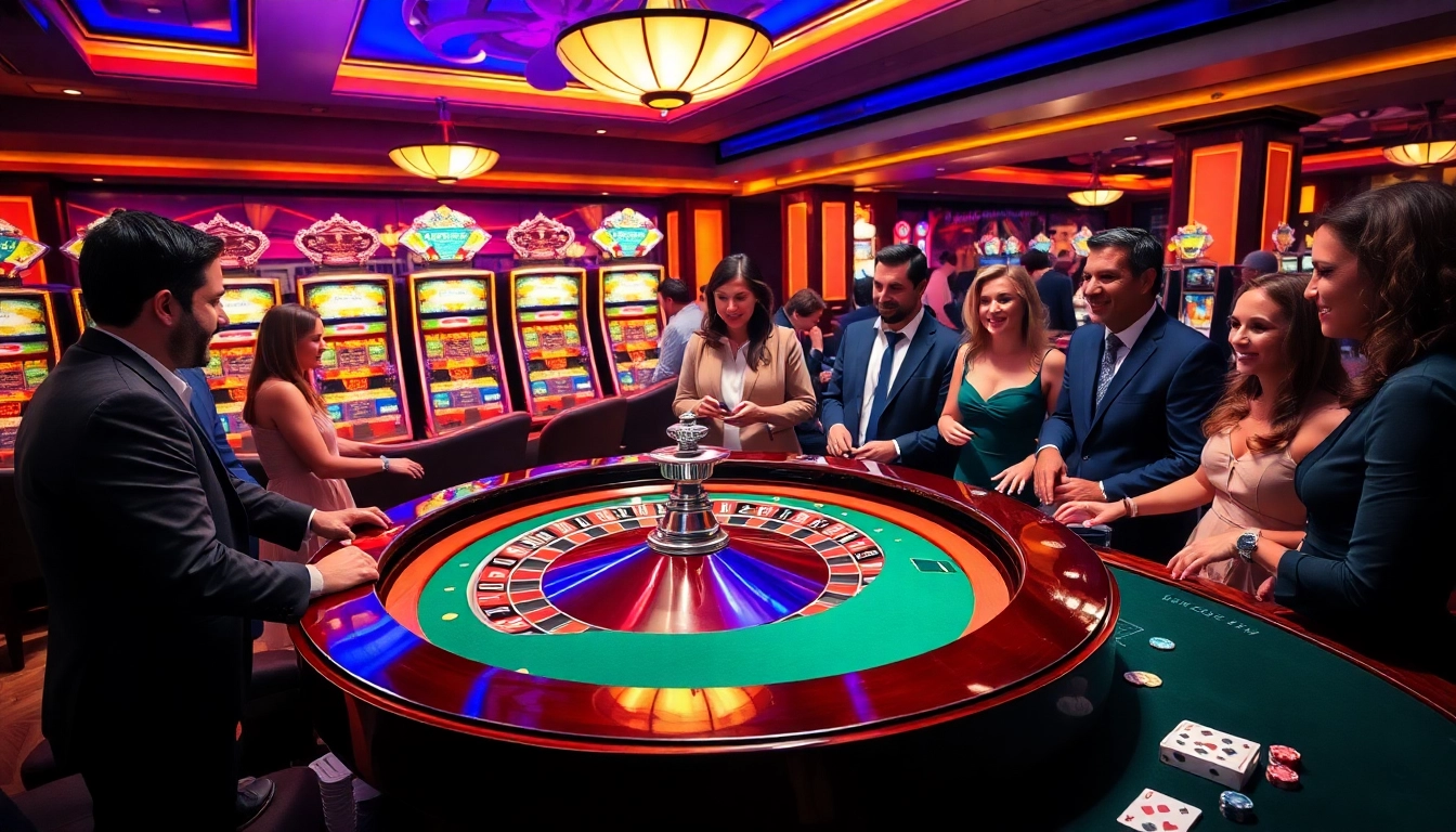 Players enjoying the excitement of JBO gambling with vibrant roulette action.
