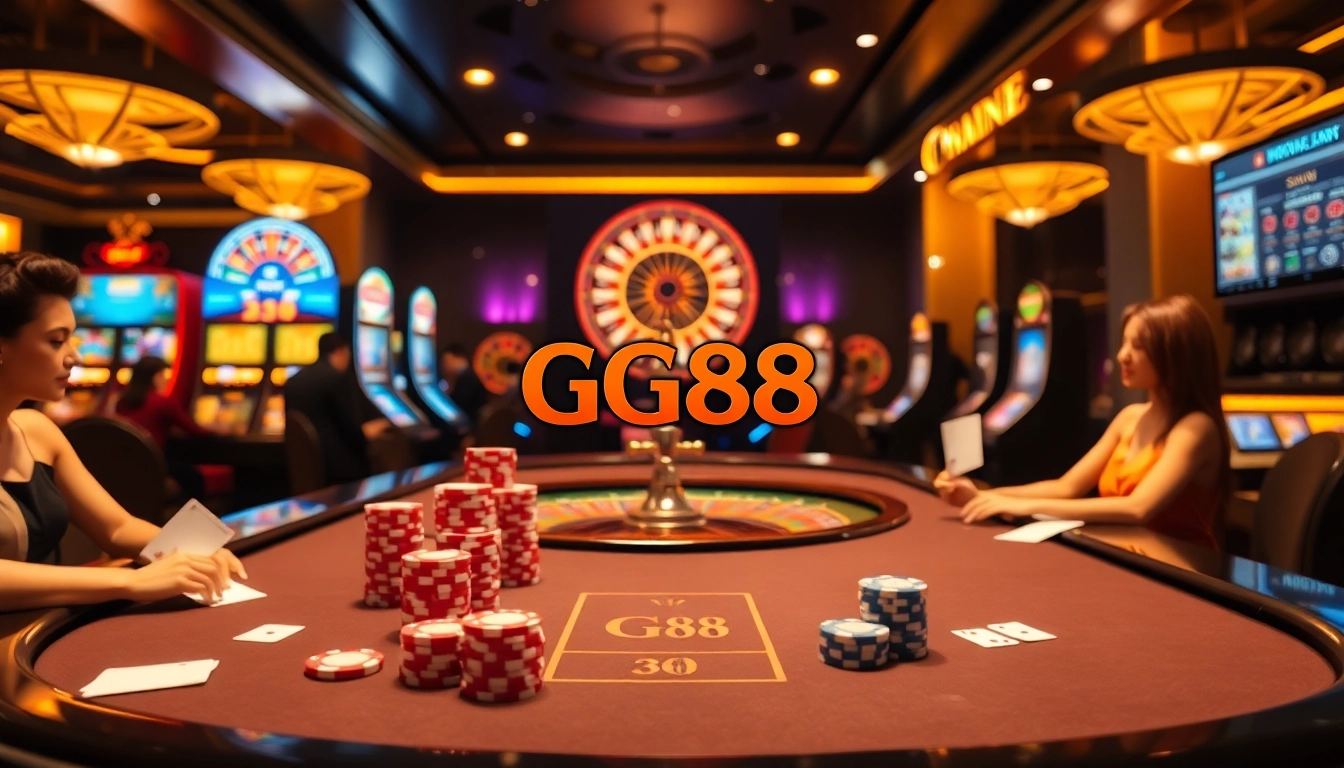 Experience the excitement of GG88 with lavish casino games, poker tables, and vibrant slot machines.