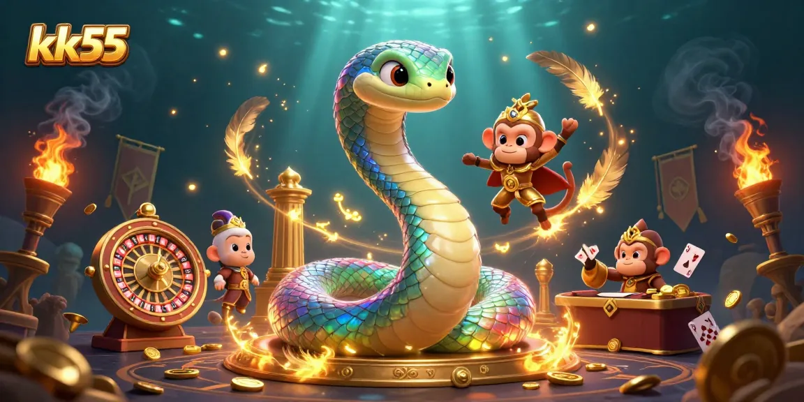 Experience thrilling action at kk55 casino with vibrant gaming elements and colorful characters.