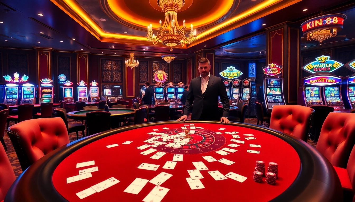 Experience high-stakes action at king 88 casino with luxurious visuals of gambling excitement.