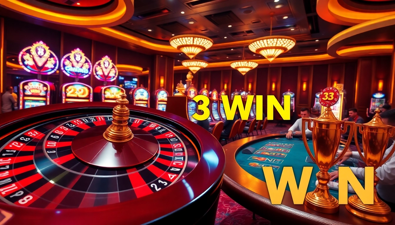 Experience the thrill of winning at the luxurious 33 WIN casino, with roulette and poker.