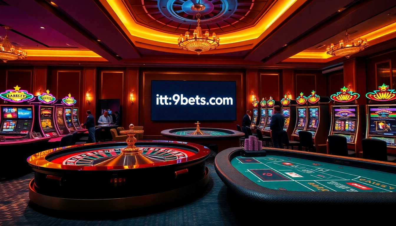 Check out the vibrant gambling scene with poker chips and roulette at https://i9bets.co.com/ for a thrilling experience.