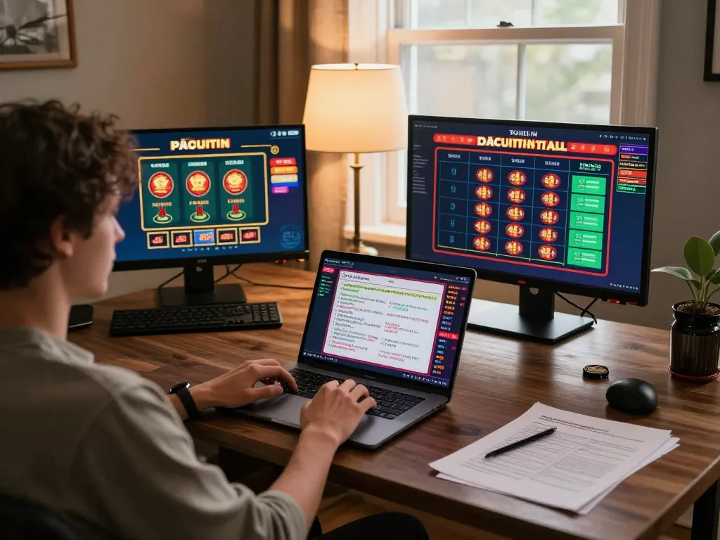 Engaging in online gaming at 3win with strategic betting notes on the table