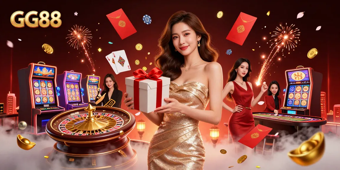 Win big at GG88 with vibrant casino scenes featuring joyful players and spinning roulette wheels.