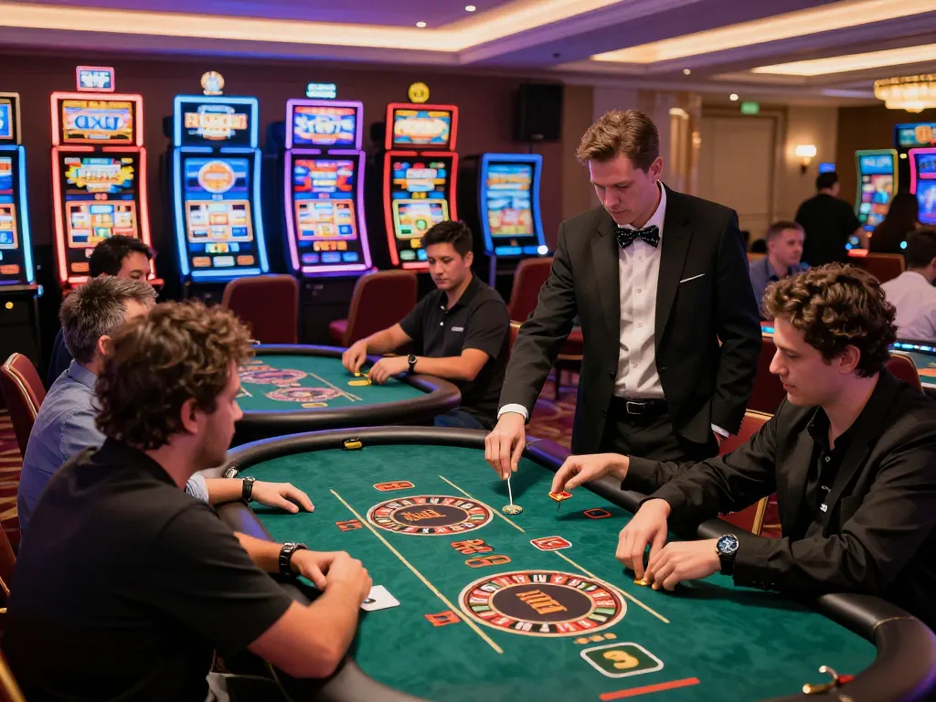 Exciting casino gaming atmosphere showcasing players at trang chủ 789P.