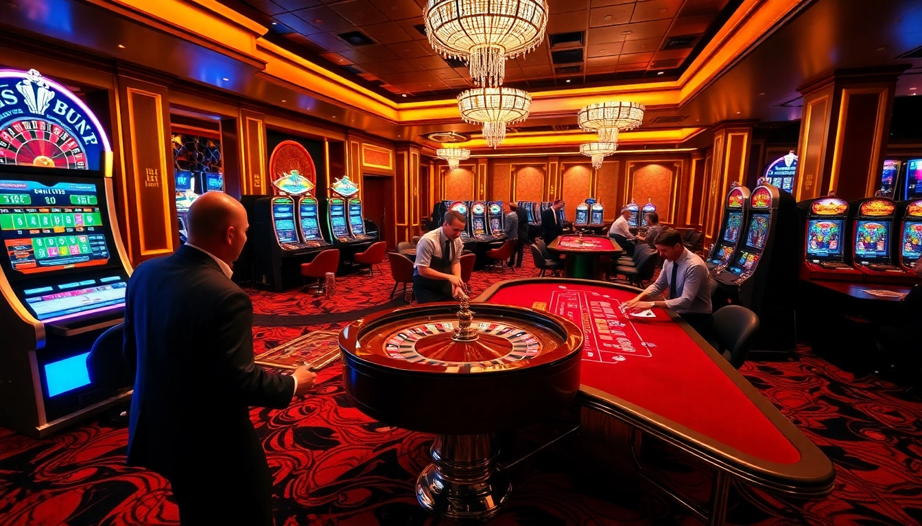Experience thrilling gaming action at https://kjc.us.com/ with luxurious casino tables and excited players.