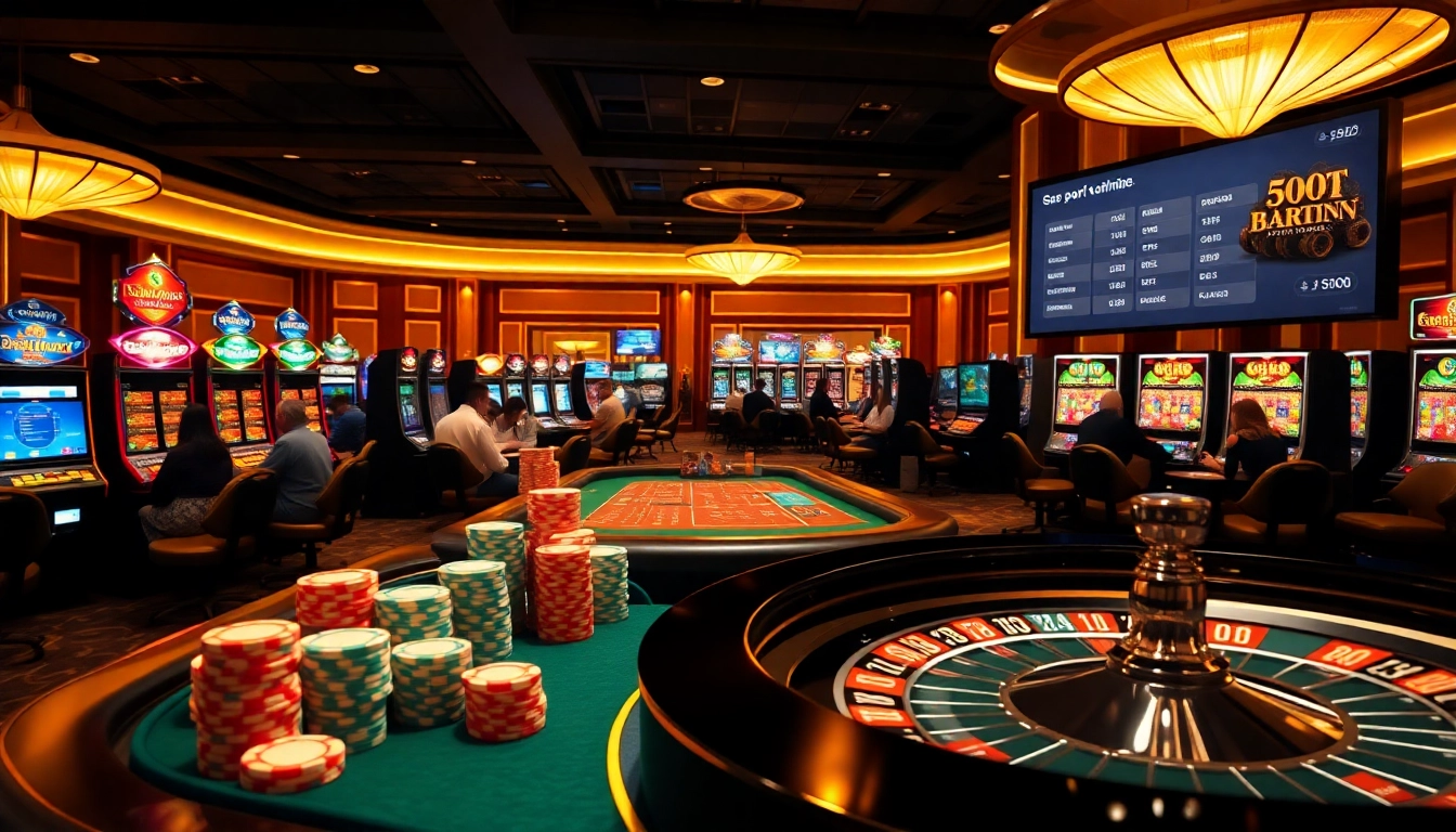 Experience the thrill of gambling at https://www.6rwin33.com/ with vibrant poker tables and slot machines.