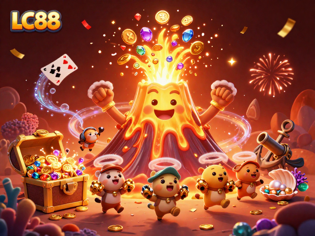 Experience thrilling rewards with LC88's fast-paced casino adventure featuring a vibrant treasure eruption.