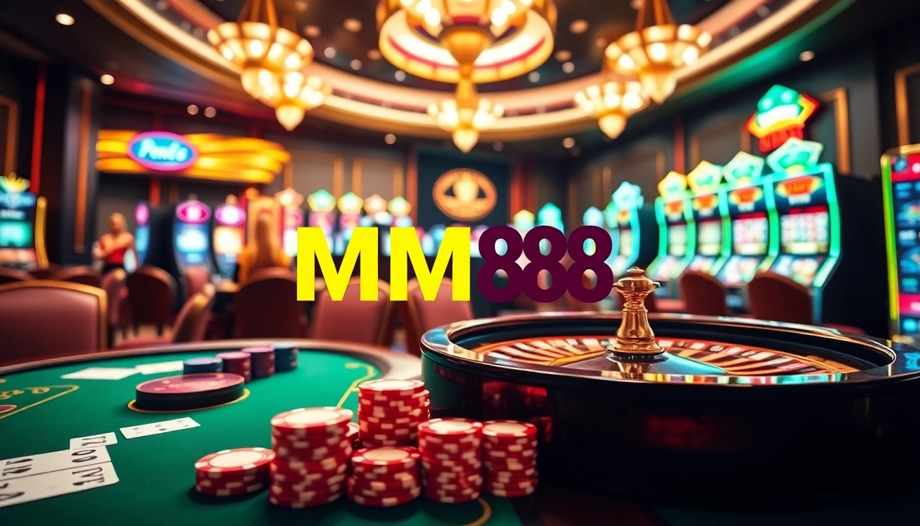 Players engaged in thrilling gaming at MM88's luxurious casino interface.