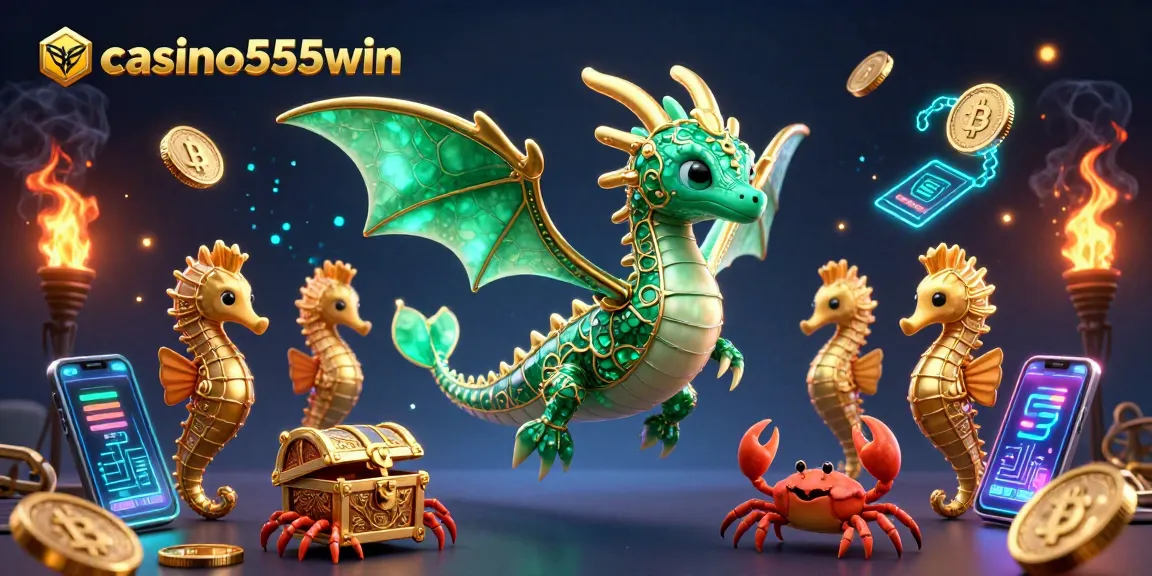 Experience thrilling gameplay at casino555win with our vibrant illustration of a treasure-laden adventure.
