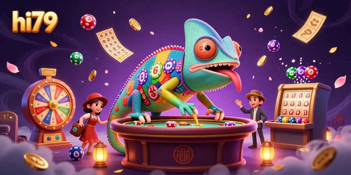 Engage with hi79 in this vibrant casino scene filled with dynamic elements and colorful characters.