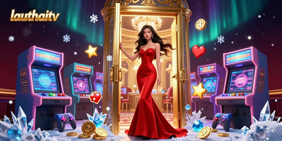 Experience thrilling gameplay at lauthaitv with a stunning casino backdrop and dynamic gaming elements.