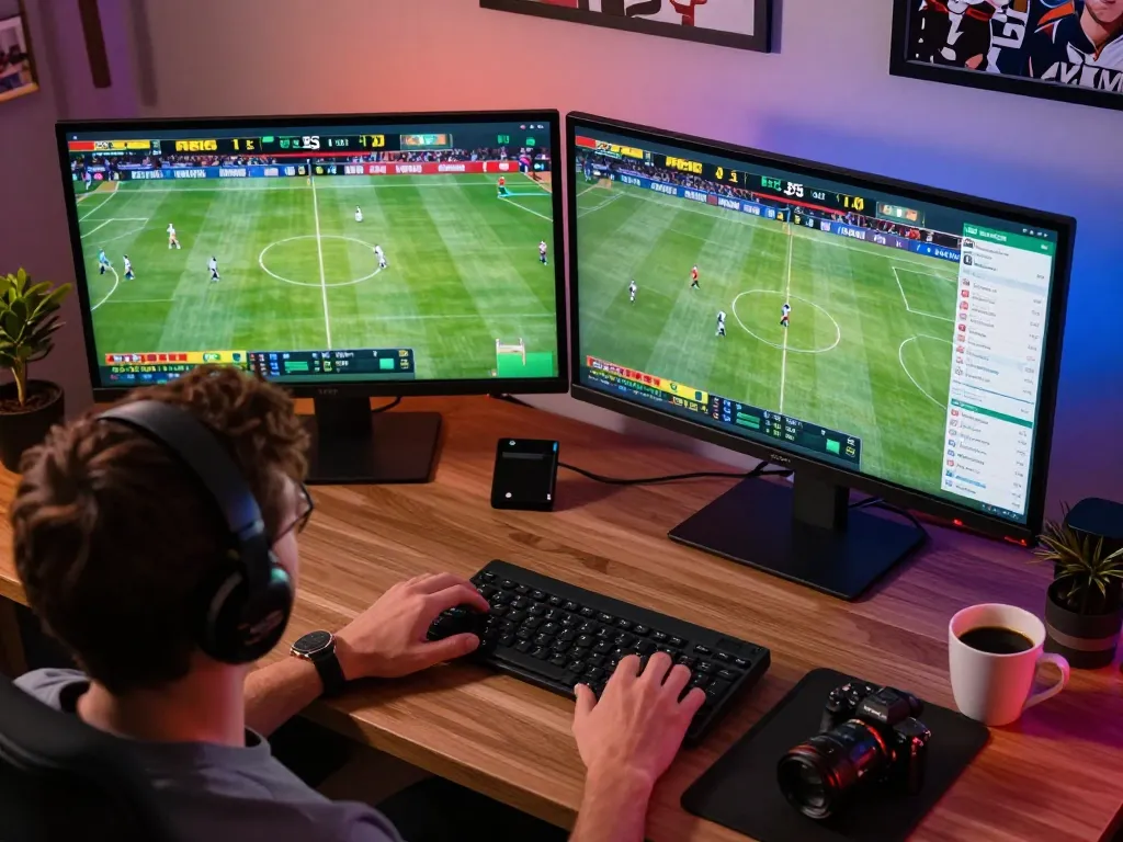 Engaging in online sports betting on 9bet, showcasing live odds and betting excitement.