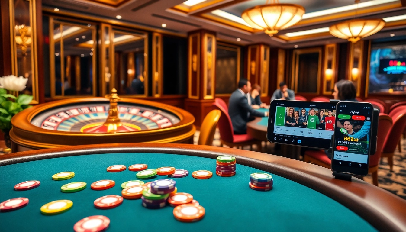 A vibrant gambling scene showcasing the excitement of playing poker at 88aa online casino.