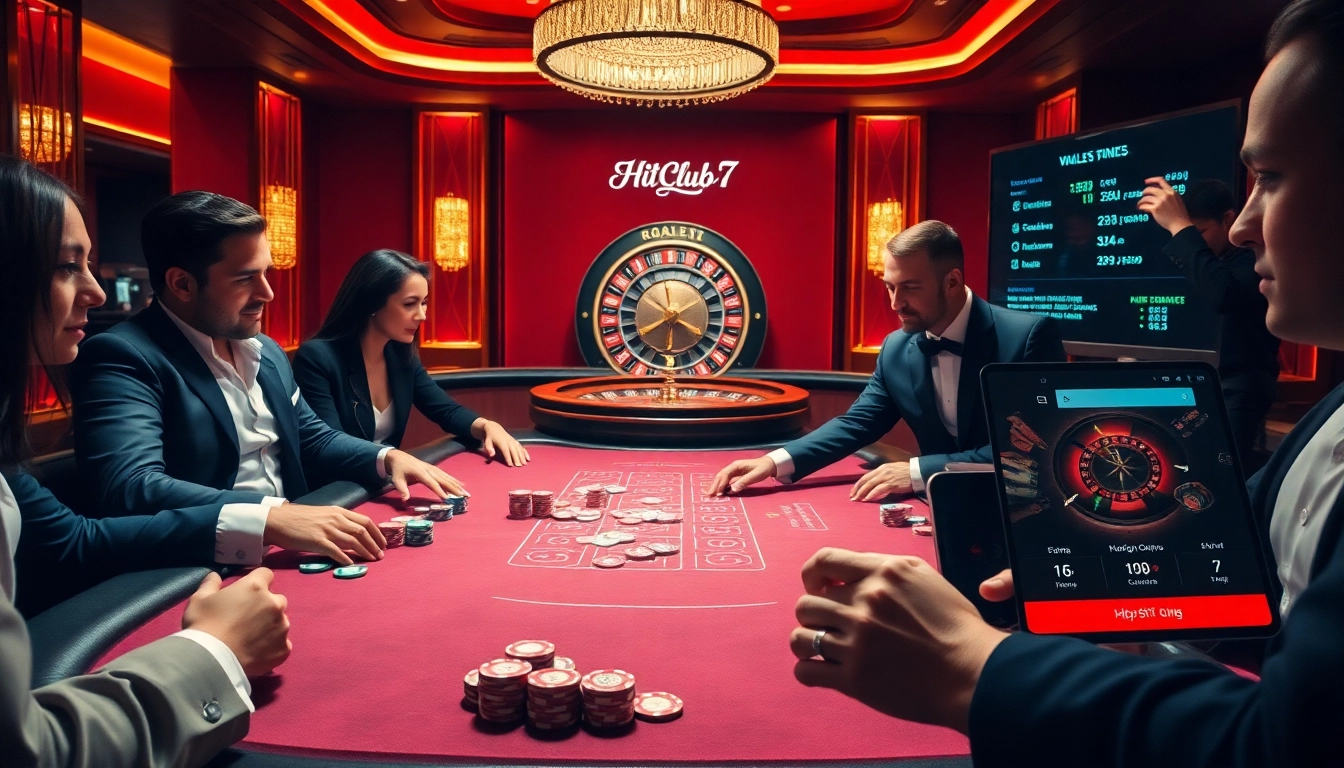 Engage in high-stakes poker at https://hitclub7.org/ with colorful chips, professional dealers, and elegant players.