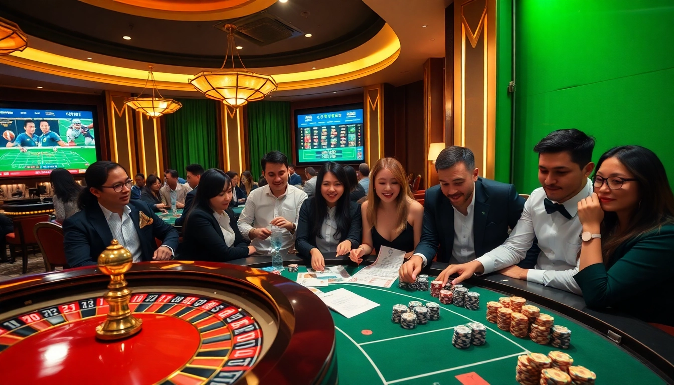 Exciting atmosphere of sky88 thể thao sports betting with dynamic casino elements.