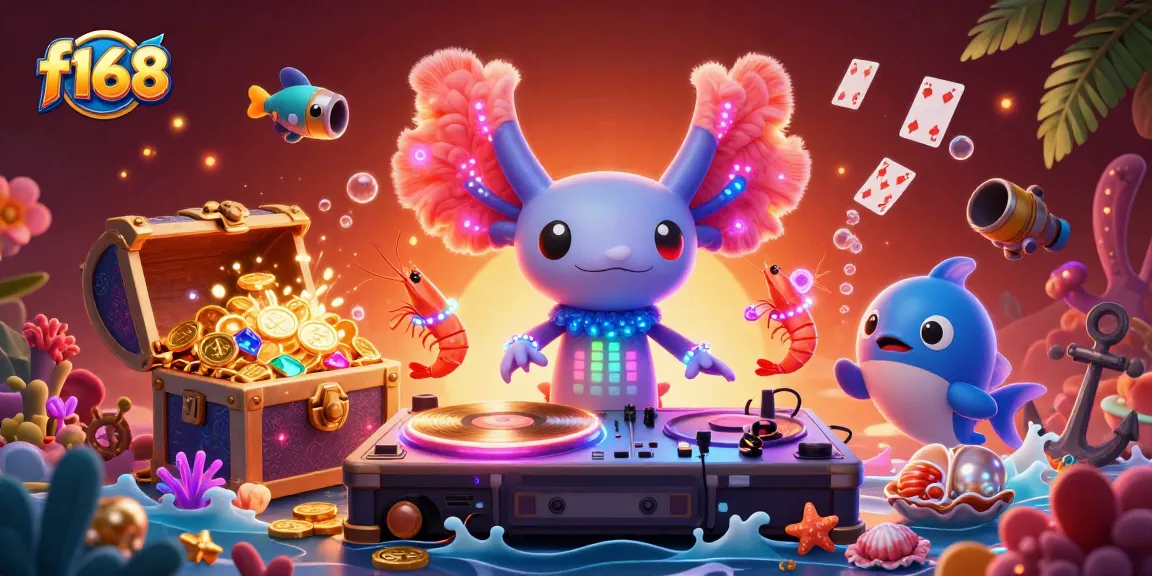 Experience f168's dynamic underwater gaming adventure with vibrant characters and thrilling elements.