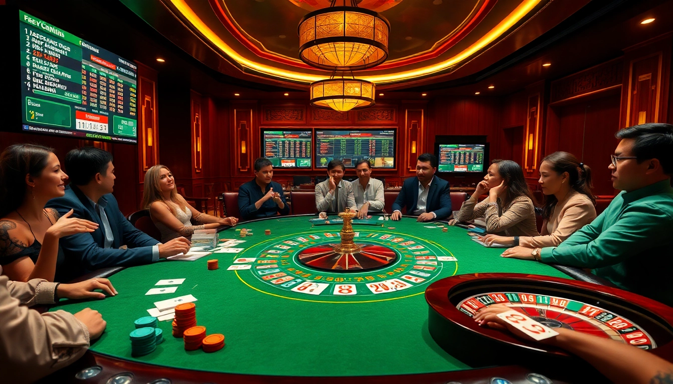 Experience the thrilling 7M gambling scene with lively players and high-stakes tables.