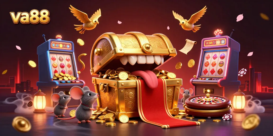va88 engages players in a dynamic casino scene featuring gold coins and slot machines