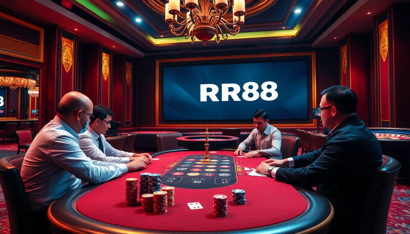 Experience high-stakes poker at RR88 with thrilling gameplay and vibrant casino ambiance.