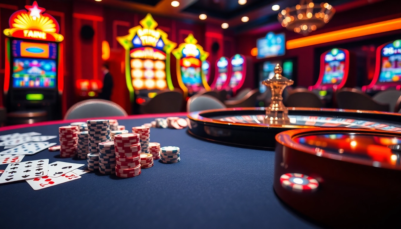 Experience high-stakes gambling excitement with sunwin20 casino table, cards, and chips.