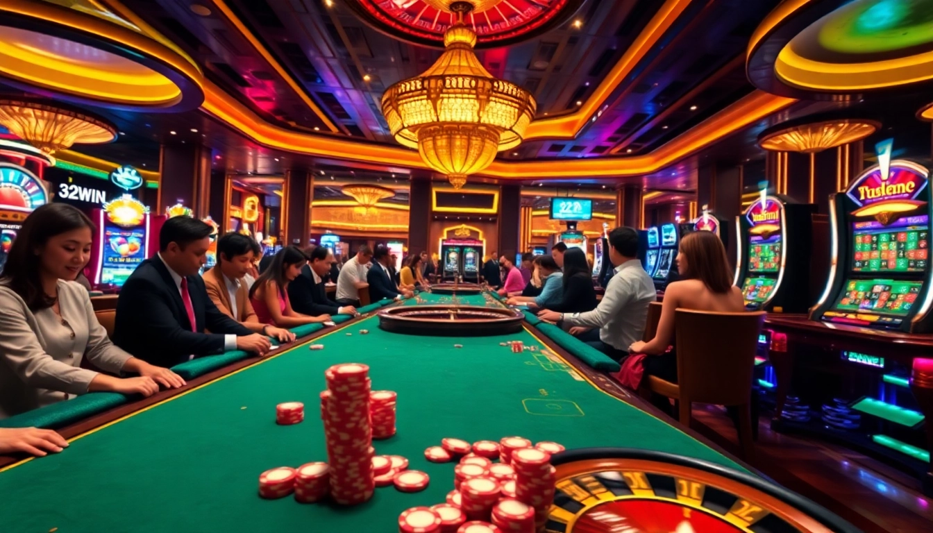 Experience the excitement at 32WIN with vibrant casino games and engaging players.
