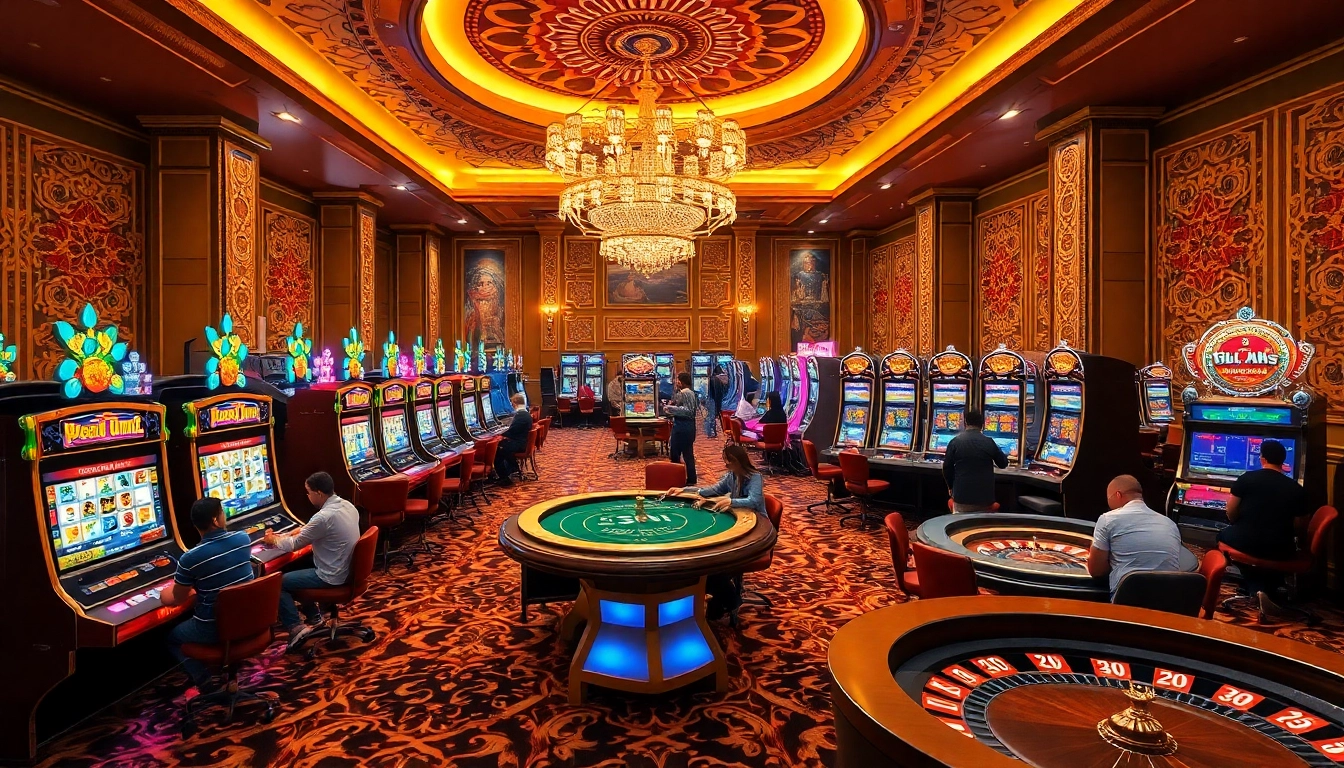 Engaging in fun casino gameplay at https://u31thai.tech/, showcasing vibrant tables and luxurious atmosphere.