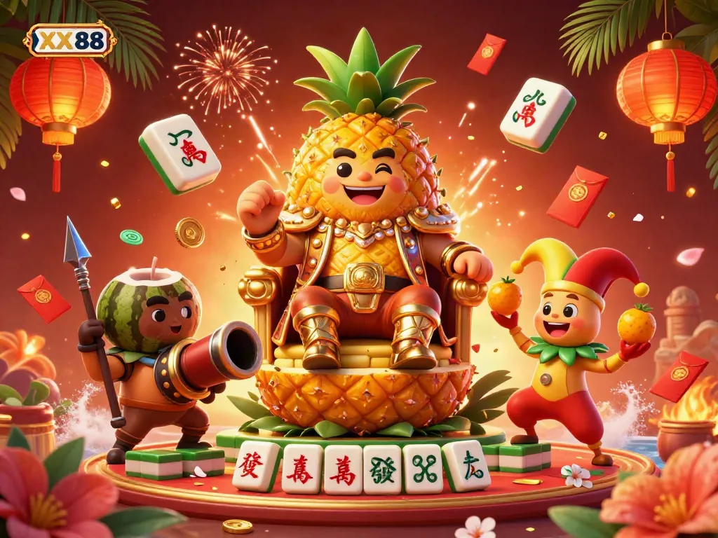Engage with immersive XX88 casino action featuring vibrant characters in a tropical setting.
