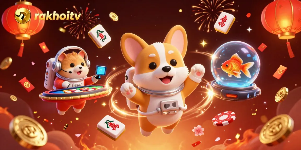 Bet on rakhoitv through a vibrant space casino featuring cartoon characters in action.