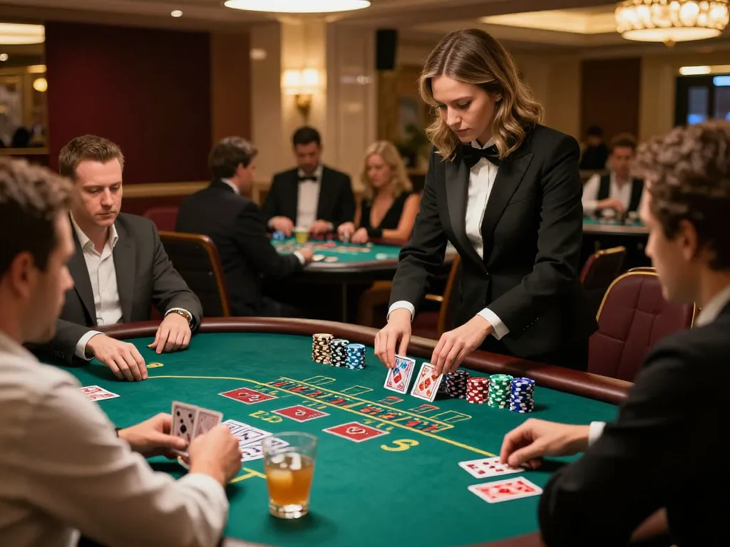 Players engage in live baccarat at O8 casino, analyzing strategies for winning outcomes.