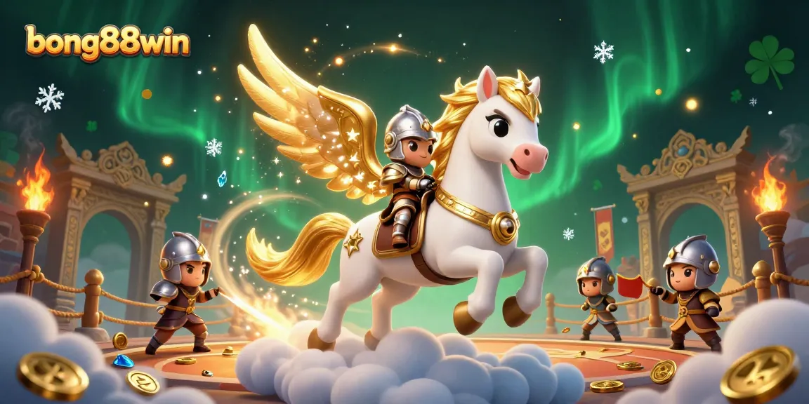 Experience thrilling gaming action with bong88win in this vibrant, packed 3D casino scene.