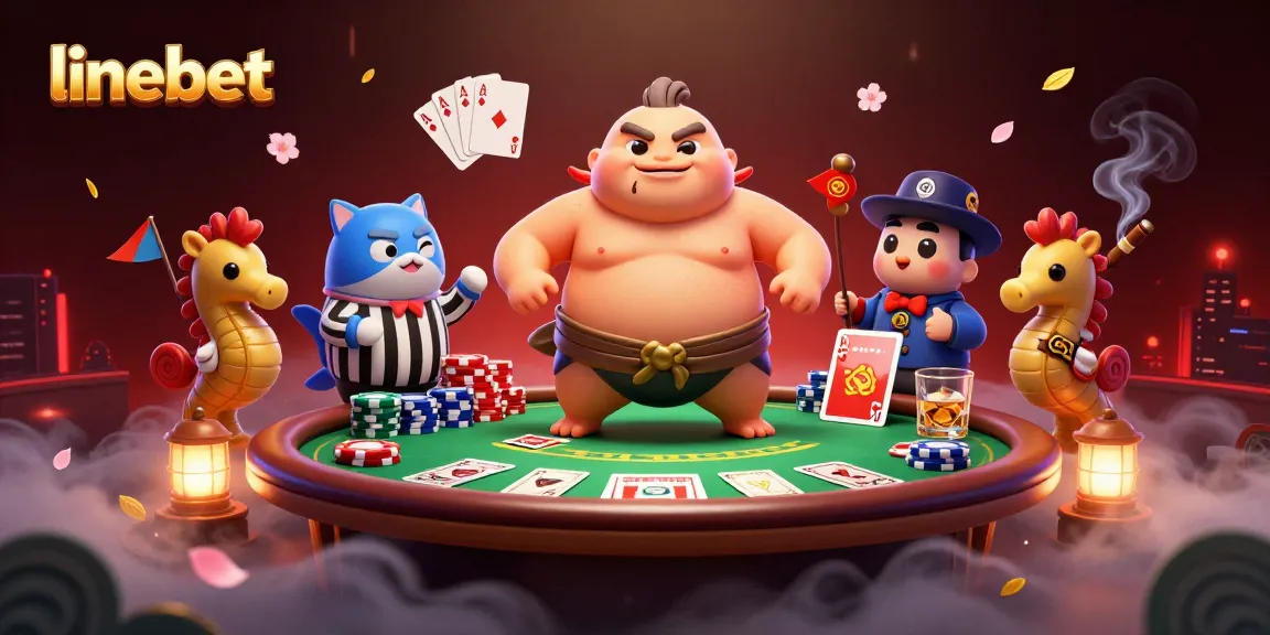 Engage in thrilling poker action with linebet featuring a fun underwater casino scene.
