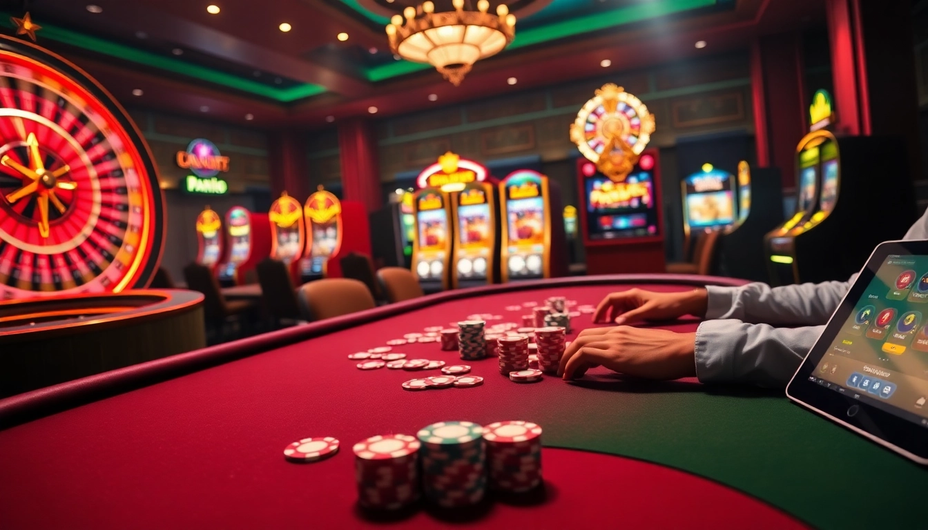 Experience the excitement of high-stakes poker at 8kbettt.co with vibrant chips and a spinning roulette.