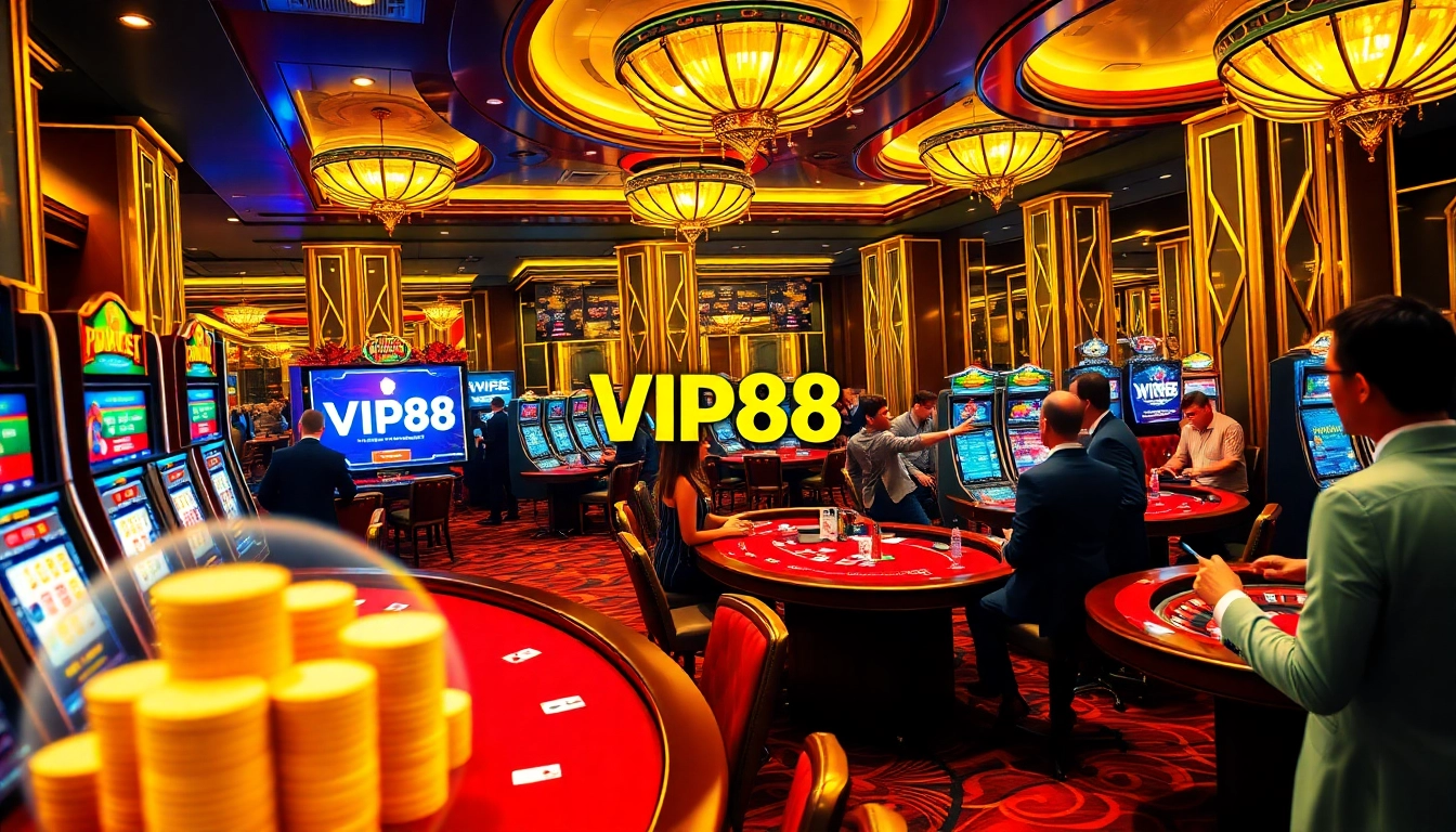Experience the excitement of VIP88 as players engage in thrilling casino games.