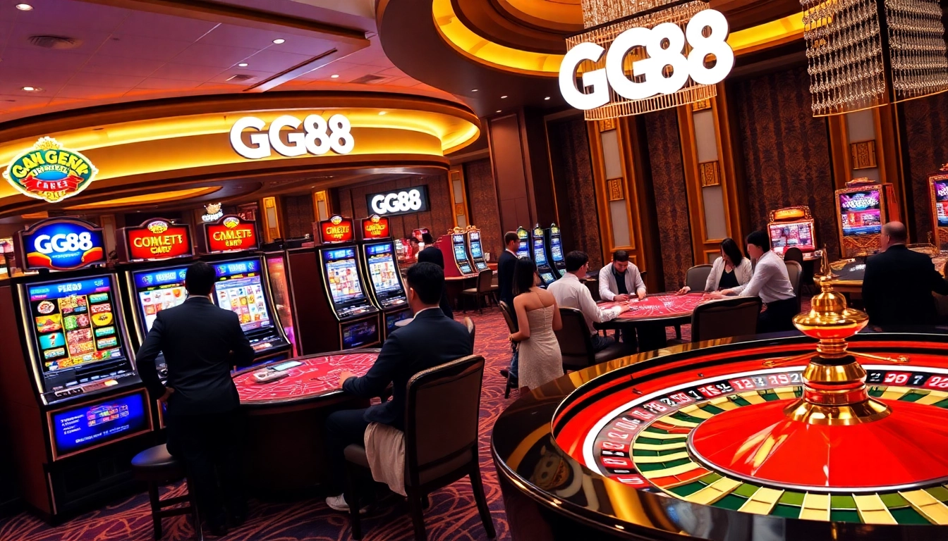 Experience excitement at GG88 with vibrant slot machines and professional poker tables.