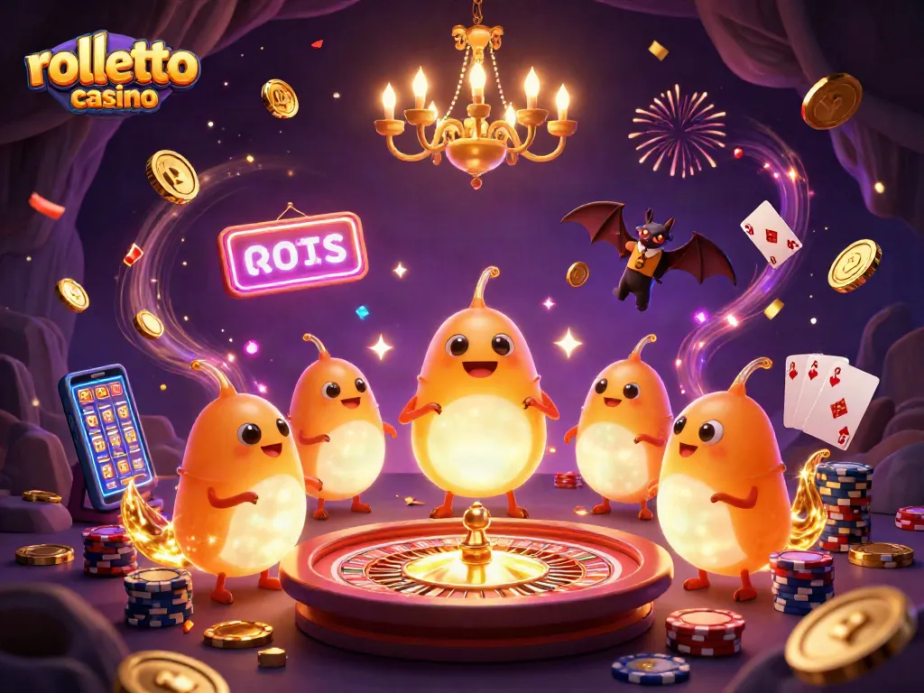 Experience the excitement of rolletto casino with glowing characters and dynamic games.
