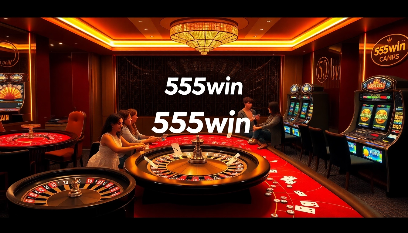 Exciting moment at 555win casino table, showcasing players enjoying their games.
