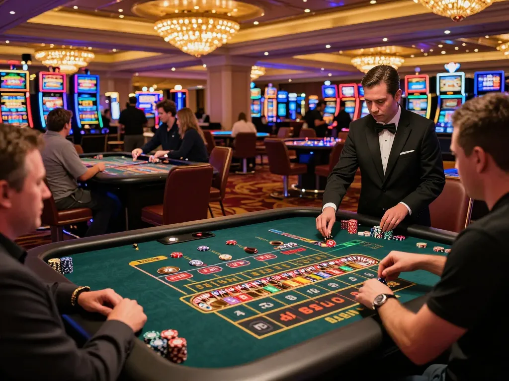 Experience the excitement of uu88 roulette action on a vibrant casino floor, with players engaged in thrilling bets